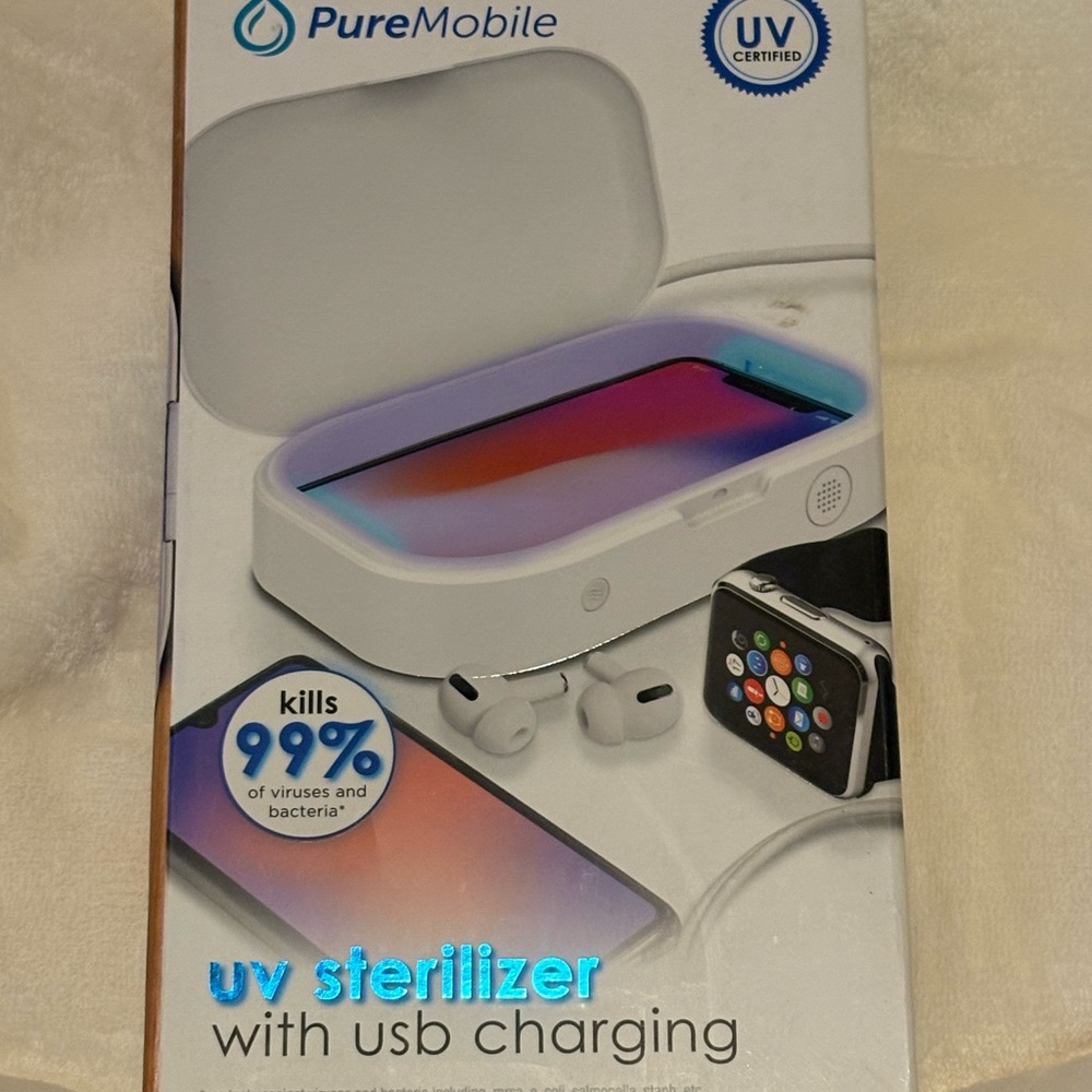 UV Sterilizer with USB Charging - White